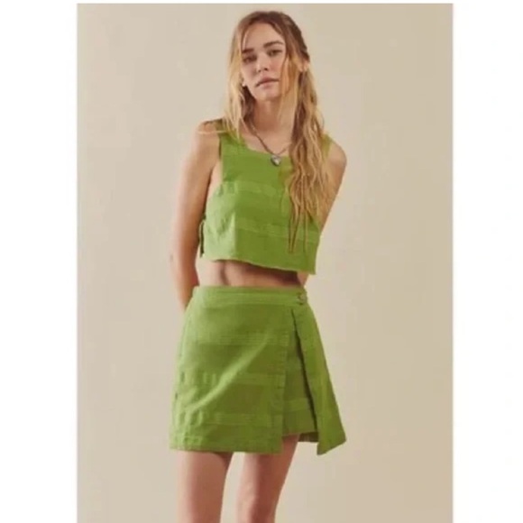 Free People Ain't Nothin' Like It Skort Endless Summer 2 pc set Wrap Textured XS - Picture 1 of 6